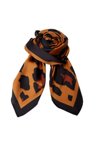 Load image into Gallery viewer, Black Colour DK Leopard Neckerchief
