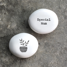 Load image into Gallery viewer, East of India Sentiment Porcelain Pebbles - 12 Options
