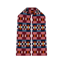 Load image into Gallery viewer, Quinton &amp; Chadwick Berry Mix Colour Block Scarf
