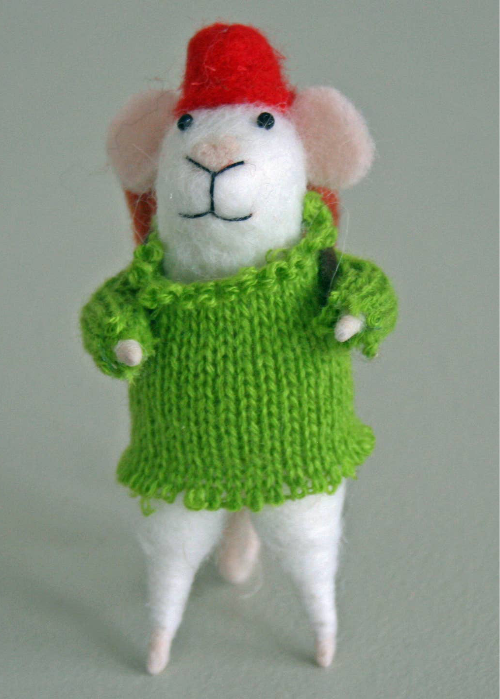 Felt Mouse with Backpack