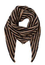Load image into Gallery viewer, Black Colour DK Mini Stripe Knitted Scarf - 2 Colours
