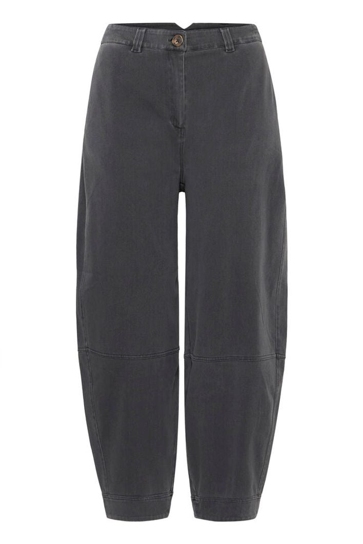 ICHI Kate Barrel Jeans - Dark Grey