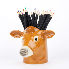 Load image into Gallery viewer, Quail Jersey Cow Pencil Pot
