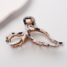 Load image into Gallery viewer, Ribbon Hair Claw - Pink &amp; Black
