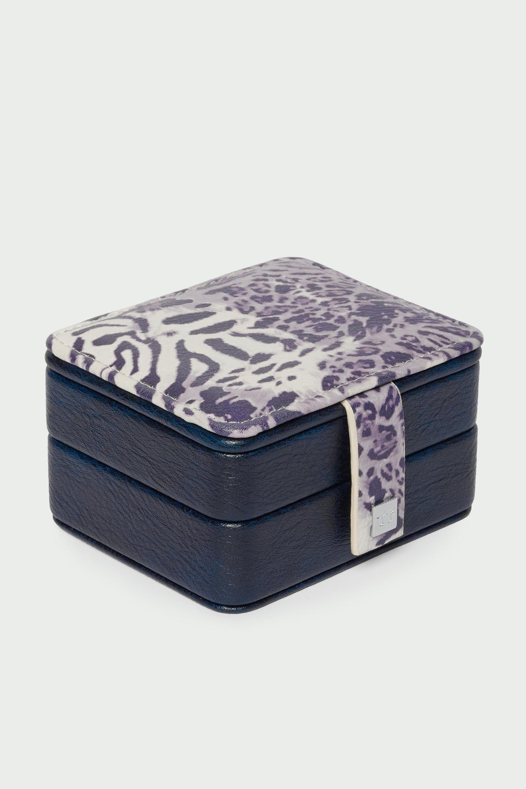 Tutti Cascade Small Jewellery Box - Navy Leopard
