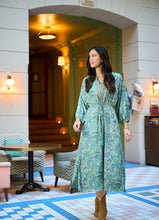 Load image into Gallery viewer, Black Colour DK Paisley Kaftan Tie Dress
