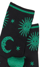 Load image into Gallery viewer, Sock Talk Celestial Bamboo Glitter Socks - 3 Colours
