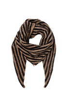 Load image into Gallery viewer, Black Colour DK Mini Stripe Knitted Scarf - 2 Colours
