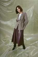 Load image into Gallery viewer, Culture Checka Belted Blazer
