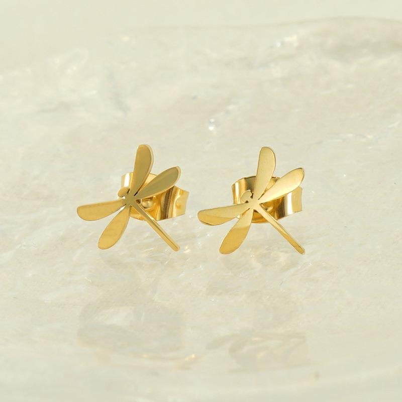 Dragonfly Earrings - Gold