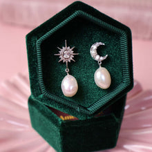 Load image into Gallery viewer, Amelia Scott Mismatch Luna Moon &amp; Star Baroque Pearl Stud Earrings
