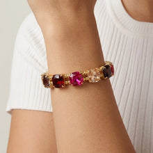 Load image into Gallery viewer, Round-Cut Gold Jewell Stretch Bracelet - 2 Colours
