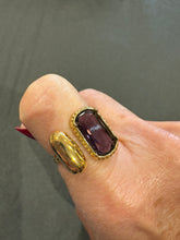 Load image into Gallery viewer, Natural Stone Faceted Amethyst Ring
