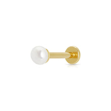 Load image into Gallery viewer, Scream Pretty Pearl Flat Back Earring - Gold
