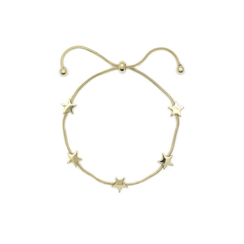 Five Stars Adjustable Bracelet - Gold/Silver/Mixed