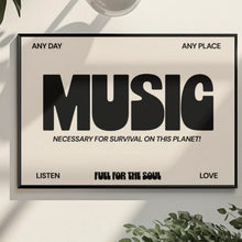 Load image into Gallery viewer, Music Typography Print A4
