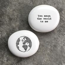 Load image into Gallery viewer, East of India Sentiment Porcelain Pebbles - 12 Options
