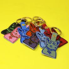 Load image into Gallery viewer, Ark Colour Leather Tabby cat keyring
