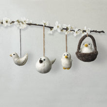 Load image into Gallery viewer, East of India Hanging Chick Easter Dec - Cream
