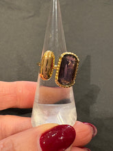 Load image into Gallery viewer, Natural Stone Faceted Amethyst Ring
