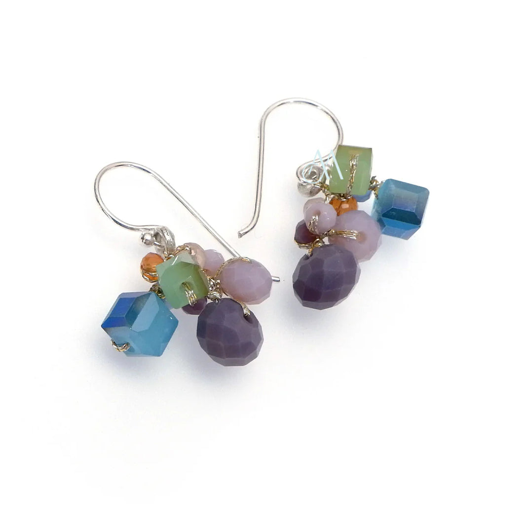Annabella Moore Cube Cluster Earrings in a Bottle