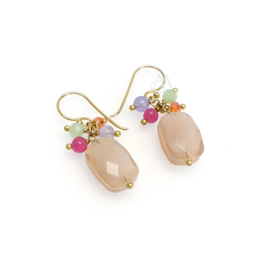 Annabella Moore Jade and Crystals Earrings in a Bottle