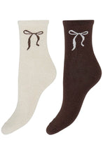Load image into Gallery viewer, B Young Vilaine Bow Socks 2 Pack - 2 colours
