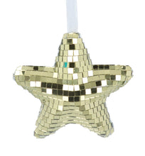 Load image into Gallery viewer, Gisela Graham Mirror Star Decorations - Silver / Gold
