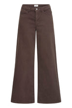 Load image into Gallery viewer, ICHI Ziggy Wide Leg Brown Jeans
