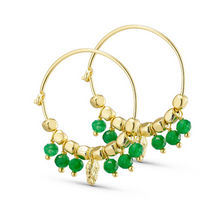 Load image into Gallery viewer, Pure by Nat Gemstone Hoop Earrings
