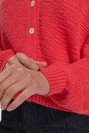 Load image into Gallery viewer, NÜMPH Mirna Cropped Cardigan - Geranium
