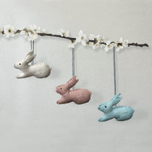 Load image into Gallery viewer, East of India Small Hanging Sitting Rabbit - 3 Colours
