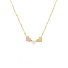 Load image into Gallery viewer, Triple Heart Necklace - Silver / Gold
