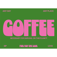 Load image into Gallery viewer, Coffee Typography Print A3
