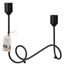 Load image into Gallery viewer, Ginger Ray Swirl Candle Holder Black
