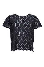 Load image into Gallery viewer, Black Colour DK Freya Cut-Out Top - Black / Green
