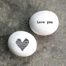 Load image into Gallery viewer, East of India Sentiment Porcelain Pebbles - 12 Options
