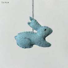 Load image into Gallery viewer, East of India Small Hanging Sitting Rabbit - 3 Colours
