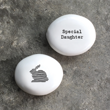 Load image into Gallery viewer, East of India Sentiment Porcelain Pebbles - 12 Options

