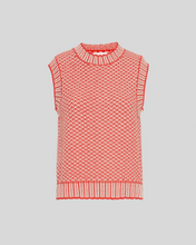 Load image into Gallery viewer, Moss Copenhagen Pilla Knitted Vest - Red/Oatmeal
