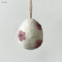 Load image into Gallery viewer, East of India Daisy Felt Egg Easter Decs - 4 colours
