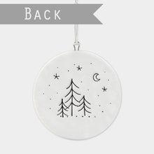Load image into Gallery viewer, East of India Flat Porcelain Bauble - Winter Wonderland
