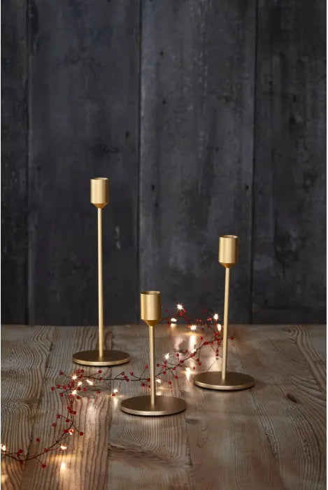 Set of 3 Candle Holders - gold or black