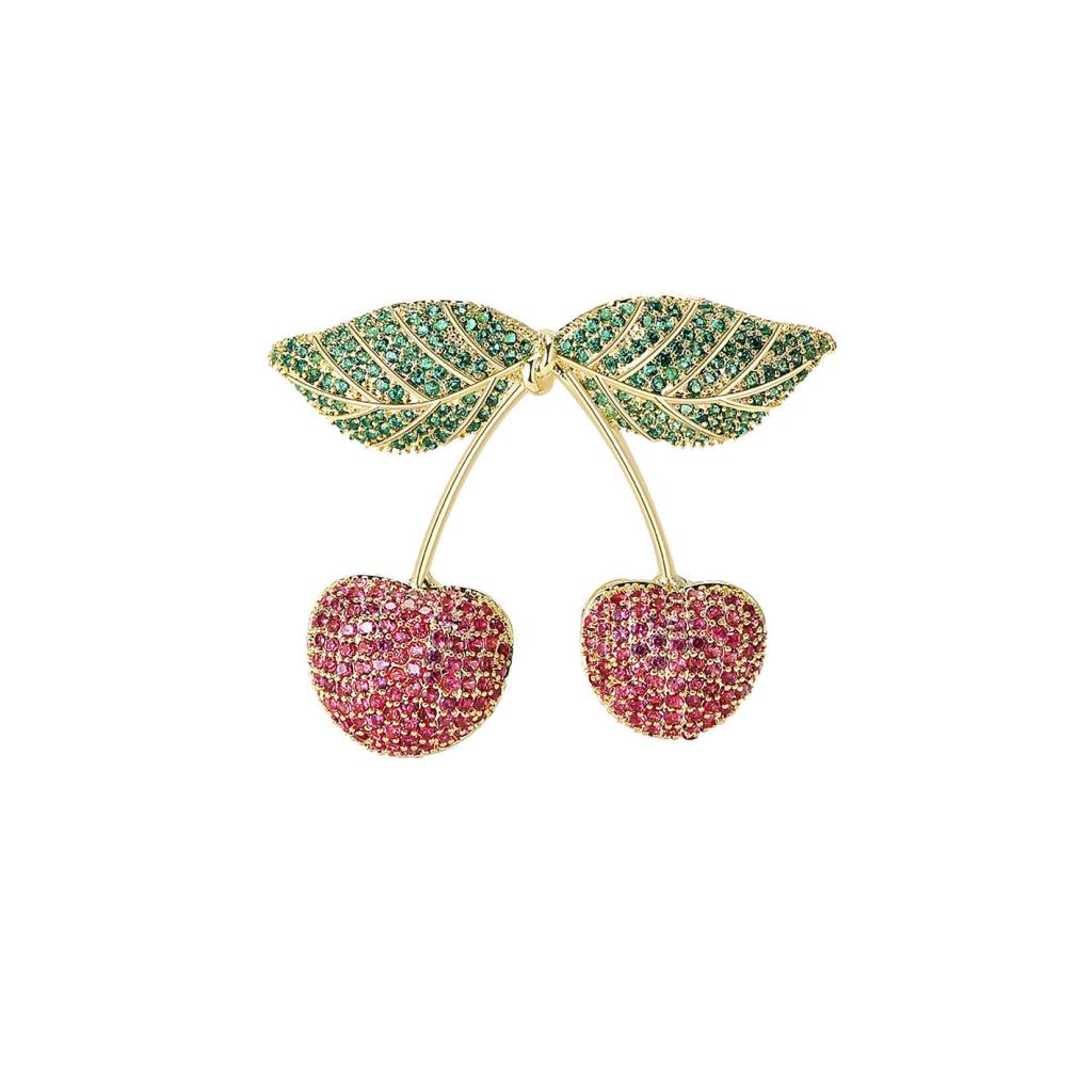 Cherry Gold Brooch