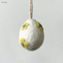 Load image into Gallery viewer, East of India Daisy Felt Egg Easter Decs - 4 colours
