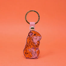 Load image into Gallery viewer, Ark Colour leather Guinea pig keyring
