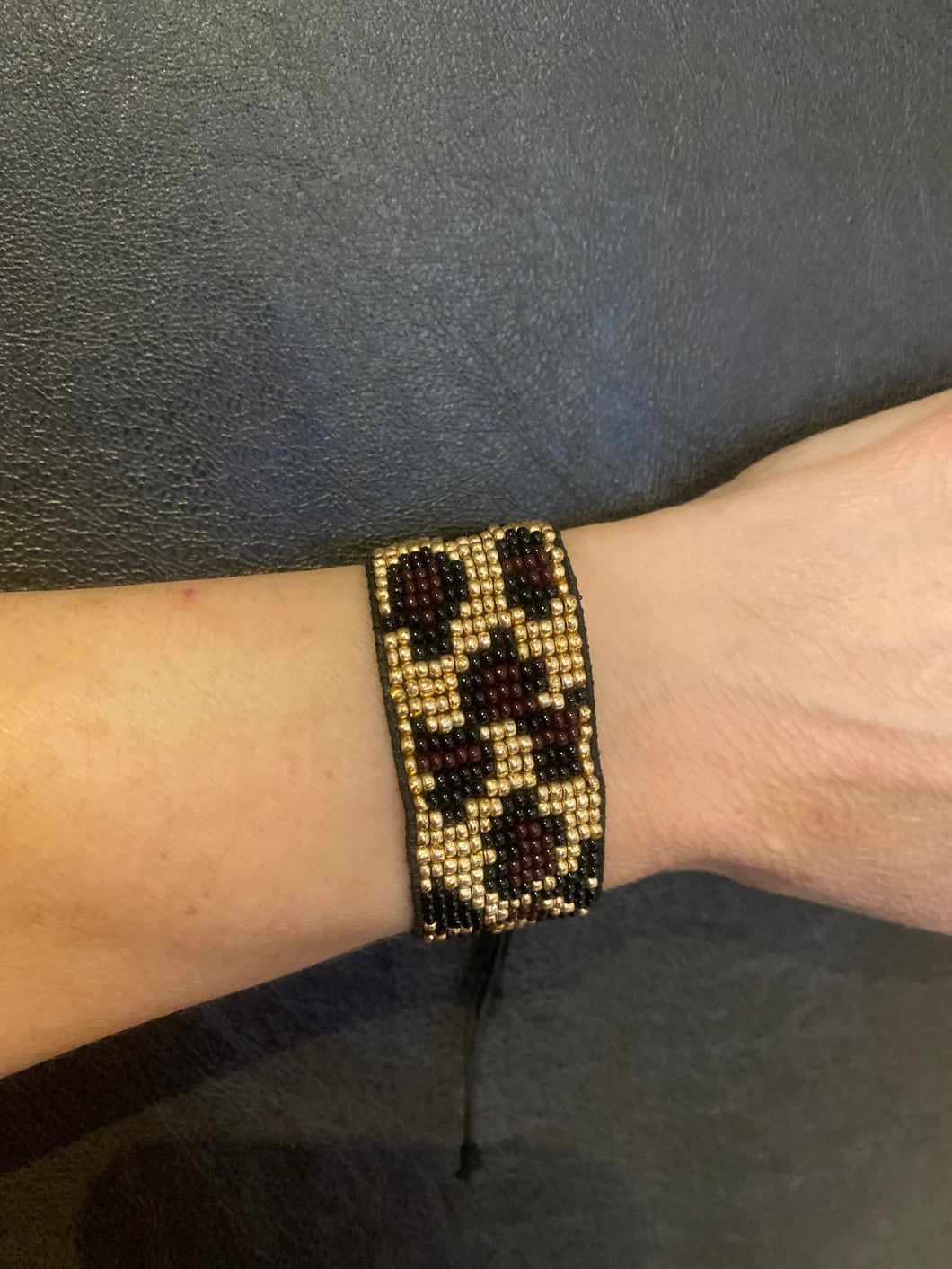 My Doris Beaded Bracelet - Leopard print