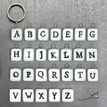 Load image into Gallery viewer, East of India Porcelain Letter Keyrings
