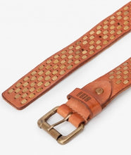 Load image into Gallery viewer, BIBA Tan Lovington Studded Leather Belt - 2 Lengths
