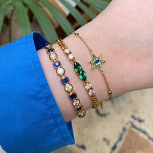 Load image into Gallery viewer, Amelia Scott Nova North Star Sapphire, Emerald CZ Bracelet
